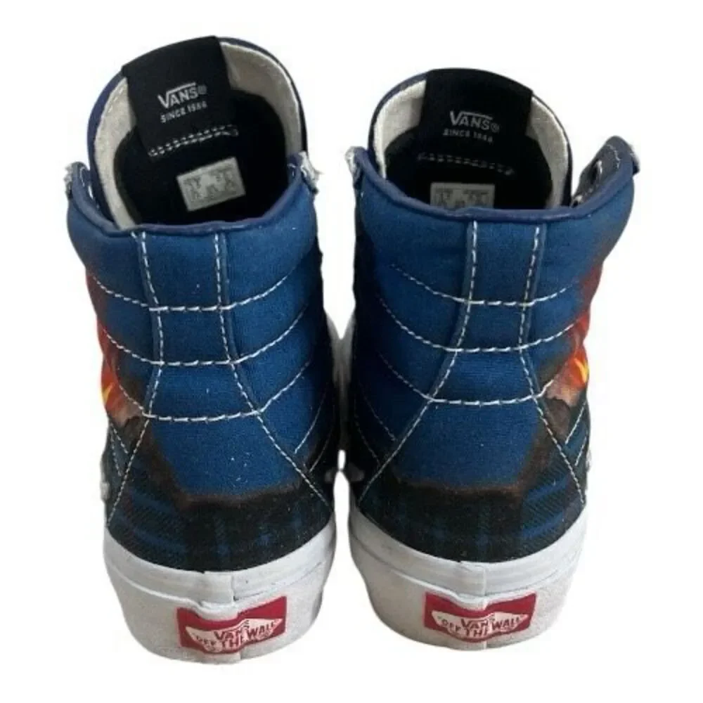 VANS Sk8 Hi Bolt Big Reveal Volcano Blue High Top Sneakers Kids Men 3.5 Women 5